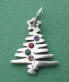 sterling silver christmas tree with multi-color crystals charm