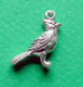 sterling silver cardinal charm - this side is plain sterling silver