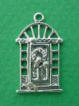 sterling silver door with christmas wreath charm