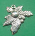 sterling silver mistletoe charm