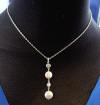 coin pearl drop with cubic zirconias