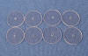 Pack of 8 clear acrylic earring comfort round discs for heavy earrings.