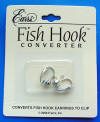 silver-tone earrs fish hook converters