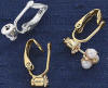 silver-tone and gold-tone earring converters