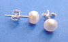 sterling silver flowergirl pearl earrings