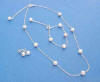 hand-crafted sterling silver and pearl flowergirl station jewelry set