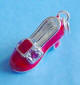 sterling silver red enamel and red cubic zirconia high heel shoe charm