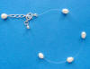 sterling silver illusion bracelet for the 3-pearl illusion wedding jewelry set