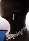 wedding jewelry set for bride made with swarovski clear ab crystals