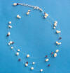 triple-strand pearl and crystal illusion bridesmaid necklace