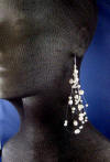 these earrings can even slightly brush your shoulders if you do not want to wear a necklace for your wedding