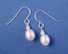 sterling silver freshwater pearl wedding earrings for bride