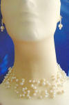 beautiful bridal jewelry - 15 strands of pearls necklace and earrings wedding jewelry set