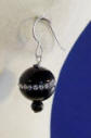 sterling silver Swarovski black onyx with crystals earrings