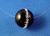 Swarovski black onyx with crystals bead