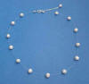 single strand bridesmaid pearl illusion necklace