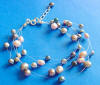 bridesmaid bracelet - 5-strands of multi-color pearls