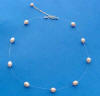 single-strand pink pearl illusion necklace