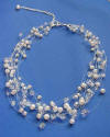 15-strand pearl and crystal illusion necklace