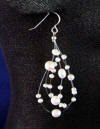 sterling silver triple-strand illusion pearl wedding bride bridesmaid earrings