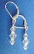 bridal crystal sterling silver leverback earrings