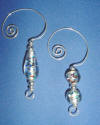 sterling silver set of 2 confetti Christmas ornament hangers