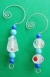 sterling silver blue dots christmas ornament hangers