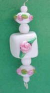 wedding petit four beads on this christmas ornament hanger