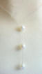 handcrafted sterling silver 3 pearl drops necklace
