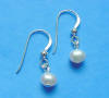sterling silver pearl earrings