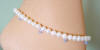 something blue bridal anklet with larger round pearls