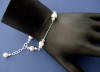 Sterling silver, freshwater pearl, sterling silver beadcaps, and Swarovski(TM) crystal bridal bracelet