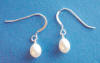 Sterling silver freshwater pearl earrings