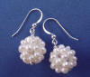 sterling silver pearl ball earrings