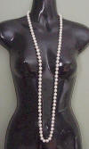 genuine cultured freshwater pearl rope necklace