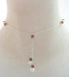 pearl and crystal double lariat necklace