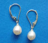 This bride wanted optional sterling silver leverback earrings.