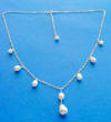 sterling silver bridal pearl necklace