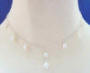 sterling silver drops of pearls wedding necklace