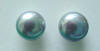 sterling silver black pearl stud earrings