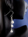freshwater pearl sterling silver dangle wedding earrings