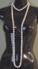 60" rope genuine cultured freshwater pearl necklace