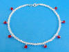 clear and siam crystal anklet