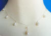 handcrafted sterling silver bride and bridesmaid drops of pearls necklace