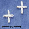 sterling silver Cross post earrings