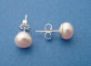 sterling silver 7mm freshwater pearl stud earrings