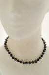 8mm Swarovski deep brown crystal pearl knotted necklace