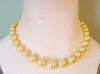 graduated (10mm-16mm) golden shell pearl necklace