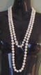 60" rope necklace of large freshwater pearls that look like antique pearls of yesterday