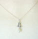 single calla lily with pearl dangle necklace